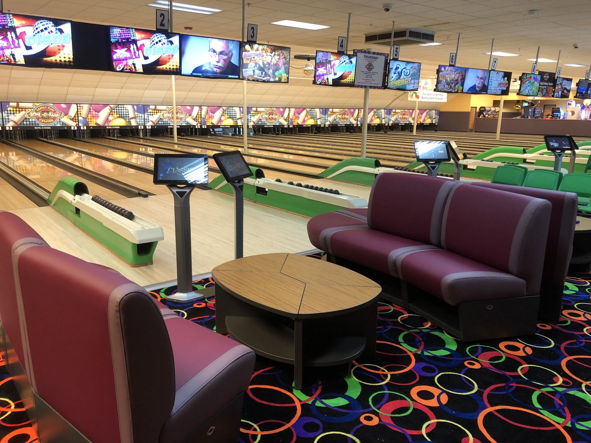 This photo needs little description. Come see for yourself and bowl & dine in comfort and style! #BowlingStyle #NewFurnitureSmell #FeelsLikeHome