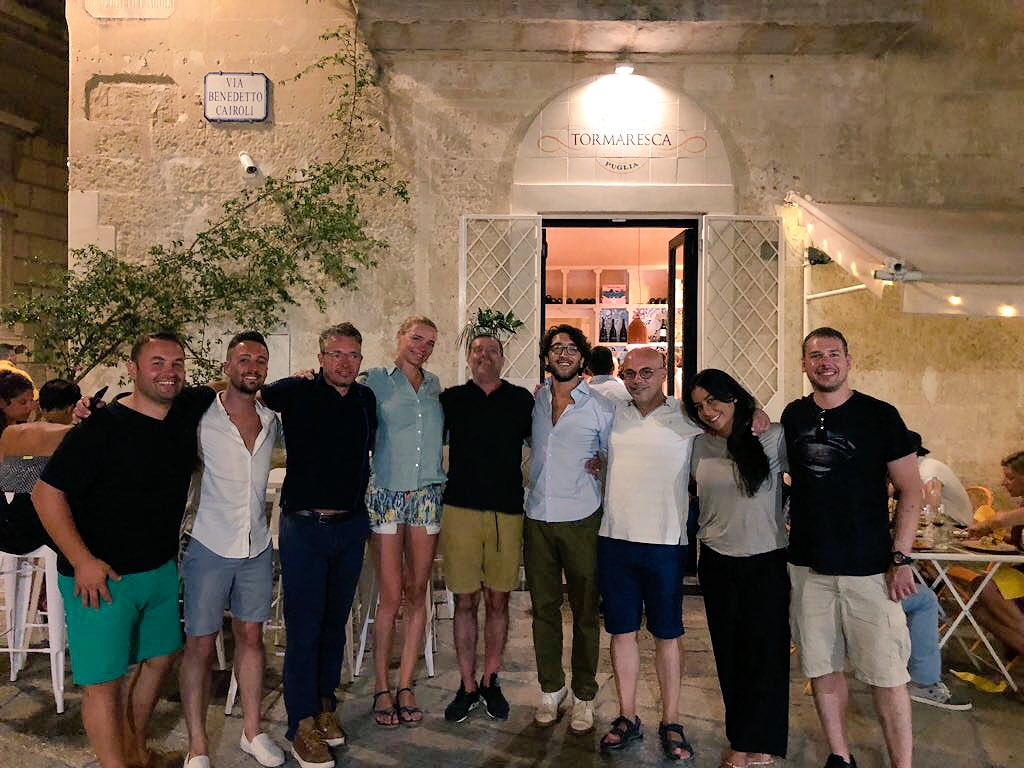 Beautiful land, gorgeous wine, fantastic people: #WeAreInPuglia

Thank you <a href="/Tormaresca/">TORMARESCA</a> !

with

<a href="/RealJodieKidd/">Jodie Kidd</a> 
<a href="/macellaiorc/">MACELLAIO RC</a> 
<a href="/goodmanMADDOX/">GoodmanMADDOX</a> 
<a href="/HalfMoonKird/">Half Moon Kirdford</a> 
<a href="/BerkmannWine/">Berkmann Wine Cellars</a>