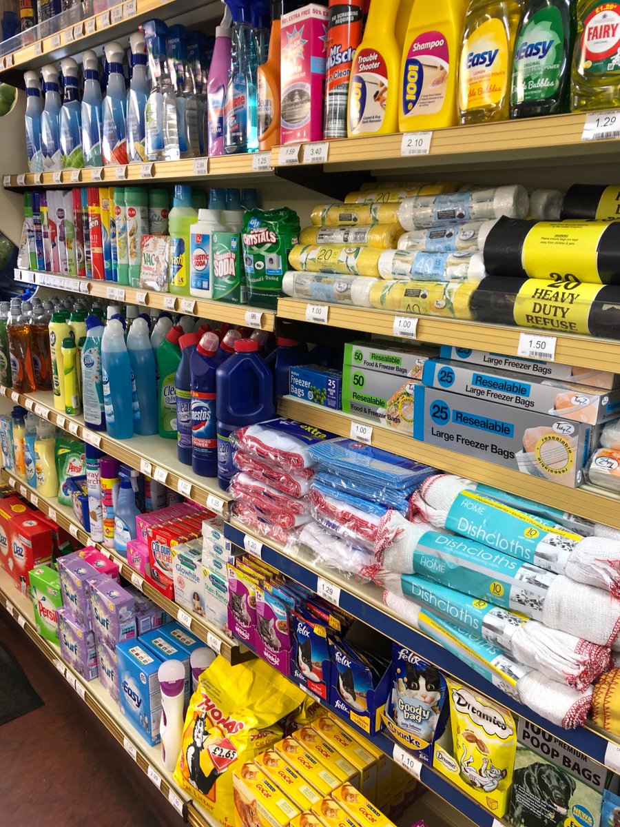 SuttonGeneralSt's tweet photo. We have lots of cleaning products available here! All at great affordable prices😀 pop down we have everything you could need, why not grab a coffee from our new coffee machine while you're here😍☕️ #Coffee #TuesdayTreats #cleaning #Cheshire #Macclesfield #SuttonLaneEnds https://t.co/oDJJ3t2AyE