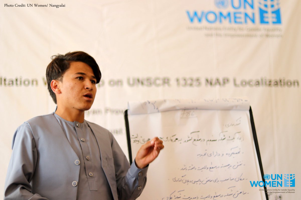 unwomenafghan's tweet photo. Positive and creative discussion with young activists and advocates. Young people are powerful change agents, their perspectives should be included in the women peace and security agenda for sustainable peace. #NAP1325Localization in #Bamyan. https://t.co/8VOHuZ1H6e