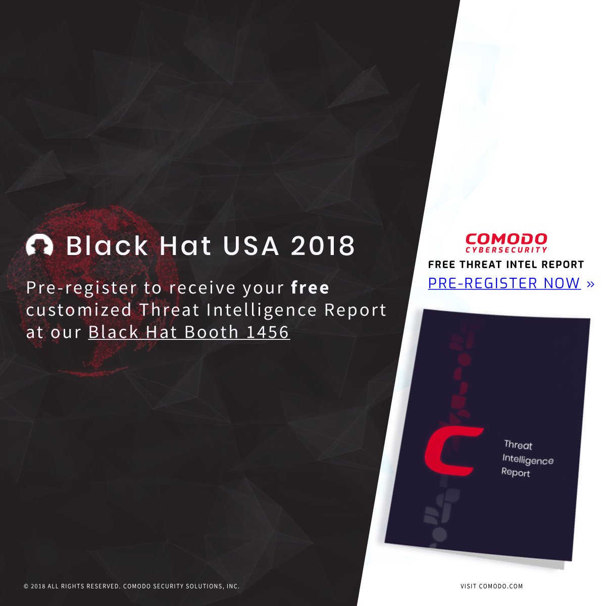 #BHUSA! Tomorrow we'll be stationed at booth 1456 demonstrating our platform of solutions across the Comodo ONE platform. Join us - see you there! bit.ly/2O2WxxY