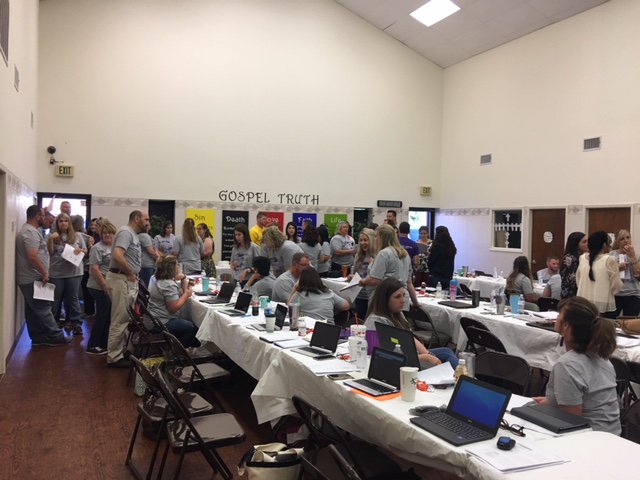 BehsHigh's tweet photo. Benton High teachers in Professional Development about Professional Learning Communities with Brandon Jones @1DrivenByVision @SolutionTree https://t.co/xqqeSCHPW5