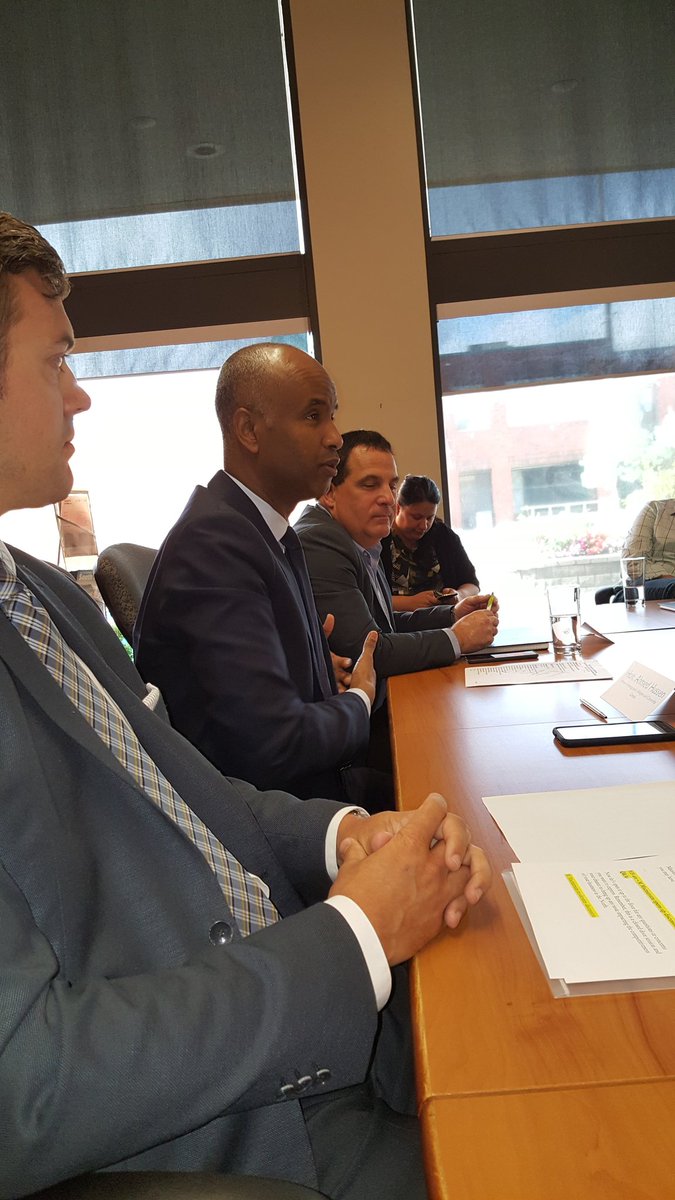 SudburyCofC's tweet photo. Great to be hosting Hon Ahmed Hussen, Minister of Immigration Refugees &amp; Citizenship and @MarcSerreMP at a round table on immigration this morning. #cdnpoli #voiceofbusiness #immigration https://t.co/Xf3NQkes8t