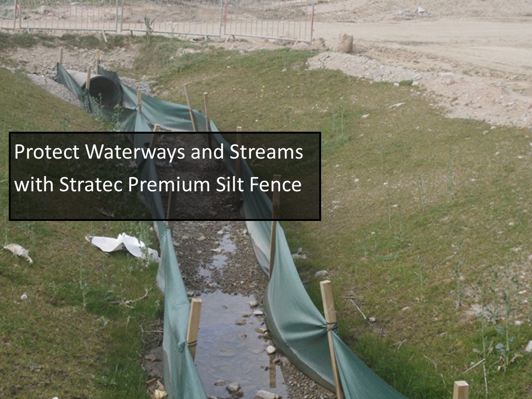 StratecGeo's tweet photo. After such a hot spell and due to thunderstorms being predicted make sure you have Silt run-off measures in place. #makegroundgood #siltfence #avoidcontamination #safewaterways  
Call us with your requirements today! 020 7887 2999 https://t.co/Hn8NpqdNOO