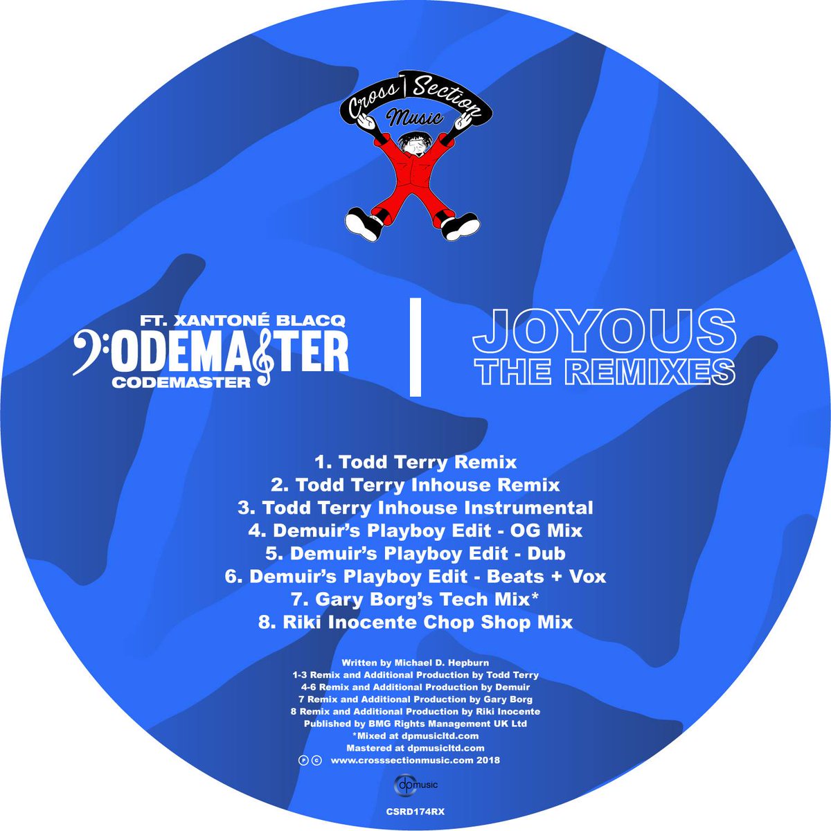 XSPR1994's tweet image. @Codemaster2018 - Joyous ft @XanBlacq with remixes from @djtoddterry @djdemuir @RikiInocente and Garry Borg AKA Private Funk. OUT NOW on @crossXsection crosssectionmusic.com.