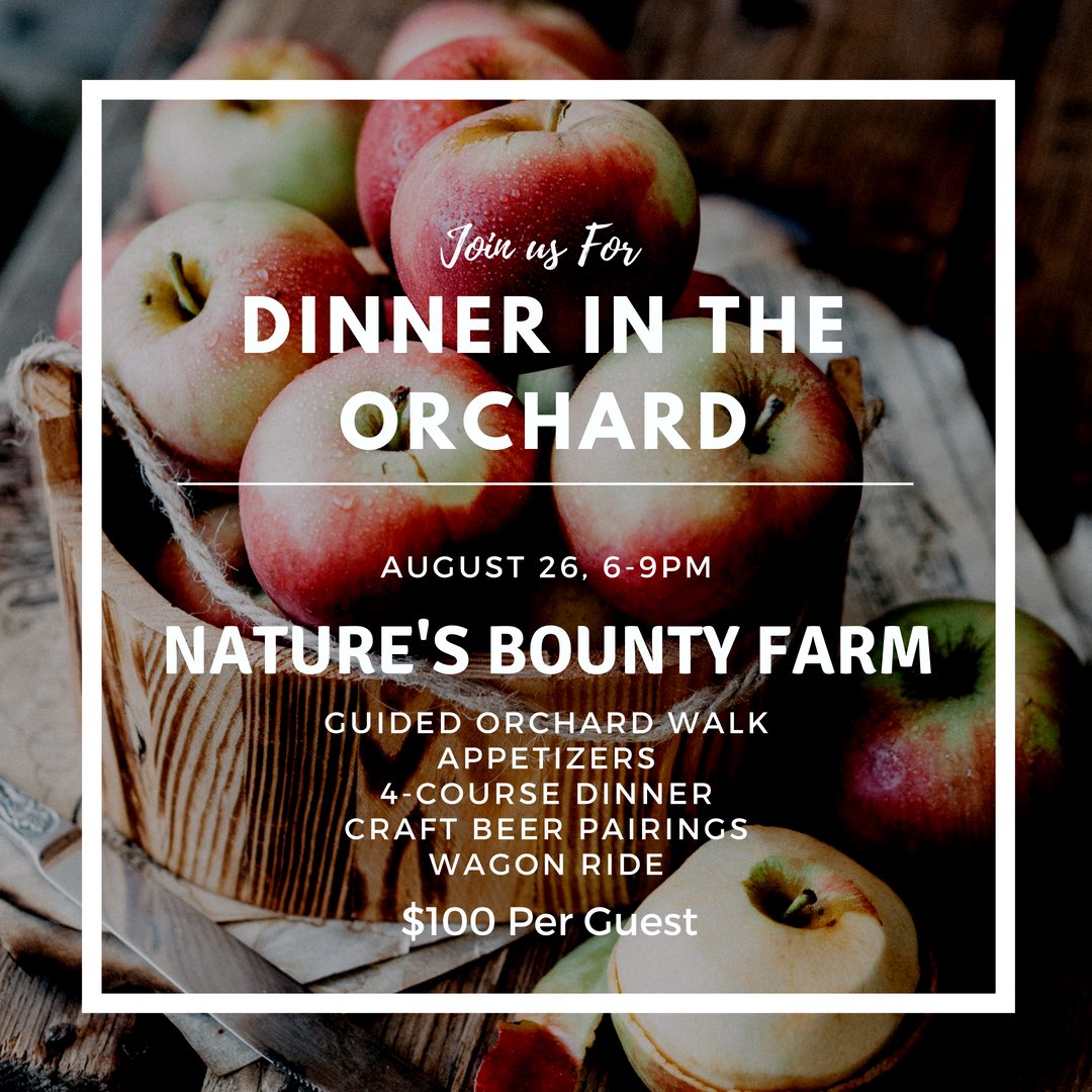durhamfarmfresh's tweet photo. Hey Durham! Our friends at Nature’s Bounty Farm are setting their harvest table in the middle of the orchard. Want to join them for dinner on August 26? Visit  https://t.co/BRGAkoQaZM for more details or to purchase tickets! #FindYourFlavour #BuyLocalBuyFresh https://t.co/LTDDnqhKkg