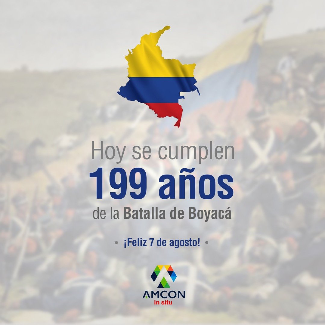 AmconColombia's tweet photo. ¡Viva Colombia! 💛💙❤ #Feliz7deAgosto #BatallaDeBoyacá 👷♂️
.
#AmconConcretos #AmconInSitu #Amcon #Colombia #Bogota #199años #ColombiaLibre #Libertad #Agosto #7deAgosto #VivaColombia #AmconColombia https://t.co/402LhthvJz