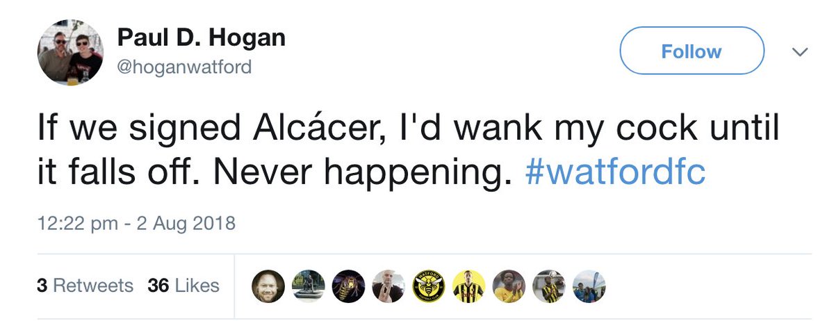 Now_FootbaIl's tweet photo. 🍆 #WatfordFC are apparently closing in on a two year loan deal for Paco Alcacer...

Our thoughts go out to @hoganwatford https://t.co/L8QCa2Yu7d