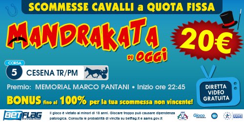 Betflag's tweet photo. La #mandrakata BetFlag: corsa 5 CESENA TR/PM #ippica https://t.co/egbH7kSCkI
 info >> https://t.co/LkUJ3IAV0J https://t.co/F62fIybzhj
