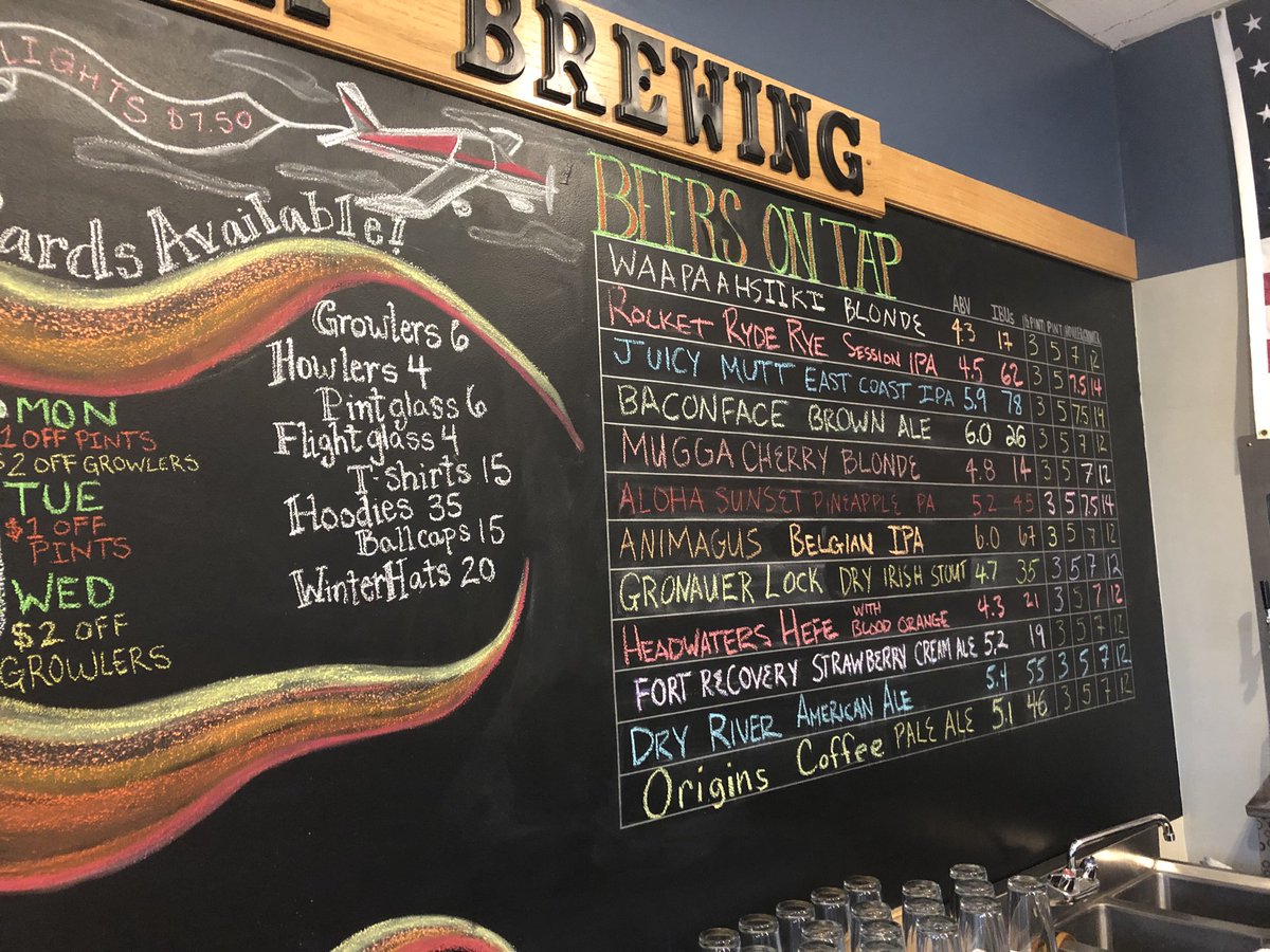 End this rainy work day with a pint of your favorite beer! Today is $1 off all pints. Stop in for our Juicy Mutt East Coast IPA or just tapped -Headwaters Hefe!