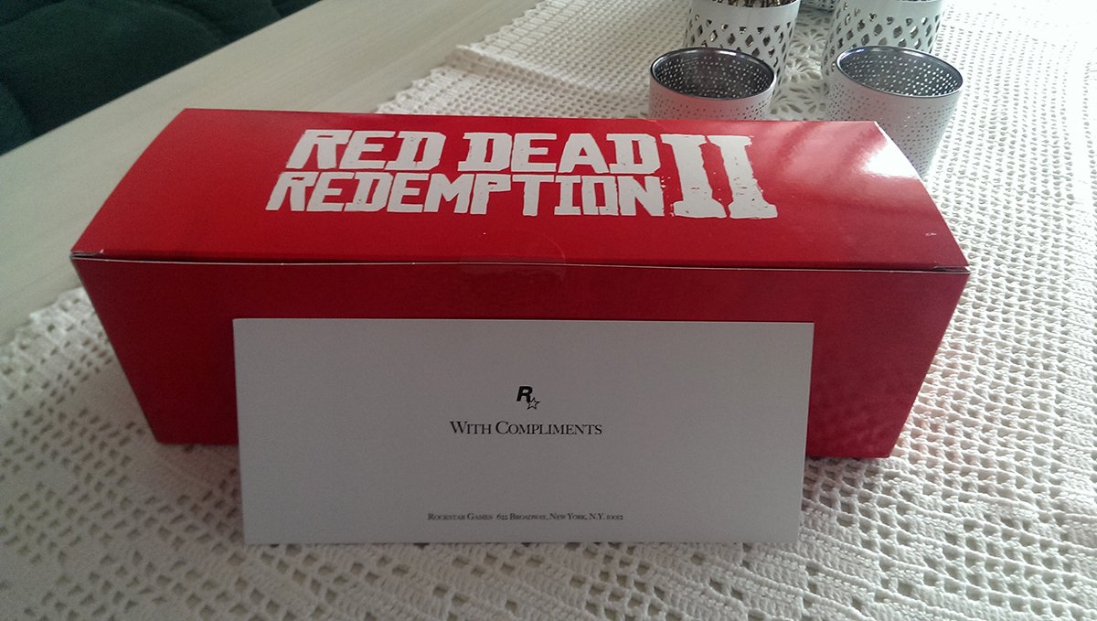 GermanScientist's tweet photo. Huge thanks to @RockstarGames for this #RedDeadRedemption2 care package! I'm all set to head back to the wild west! https://t.co/I6uITuTqPz