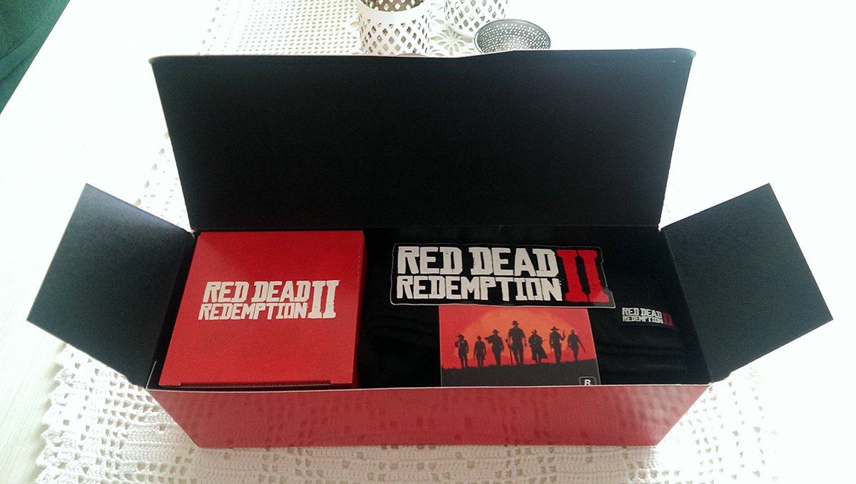 GermanScientist's tweet photo. Huge thanks to @RockstarGames for this #RedDeadRedemption2 care package! I'm all set to head back to the wild west! https://t.co/I6uITuTqPz