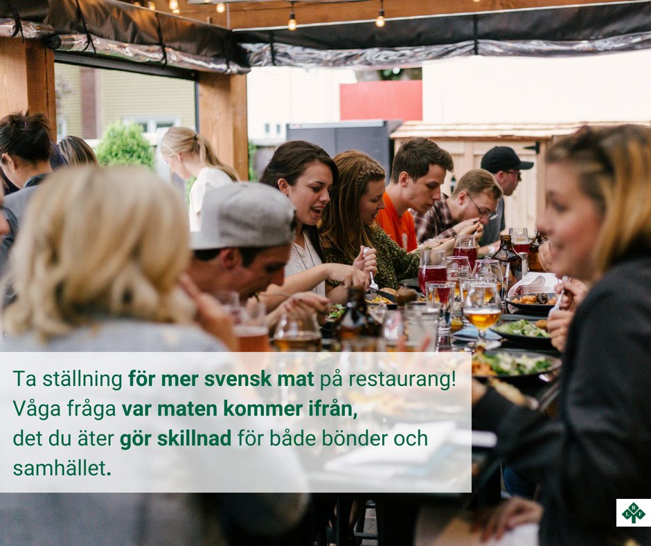 Middag på krogen ikväll? Trevligt! Glöm inte fråga var maten kommer ifrån :) #väljsvmat