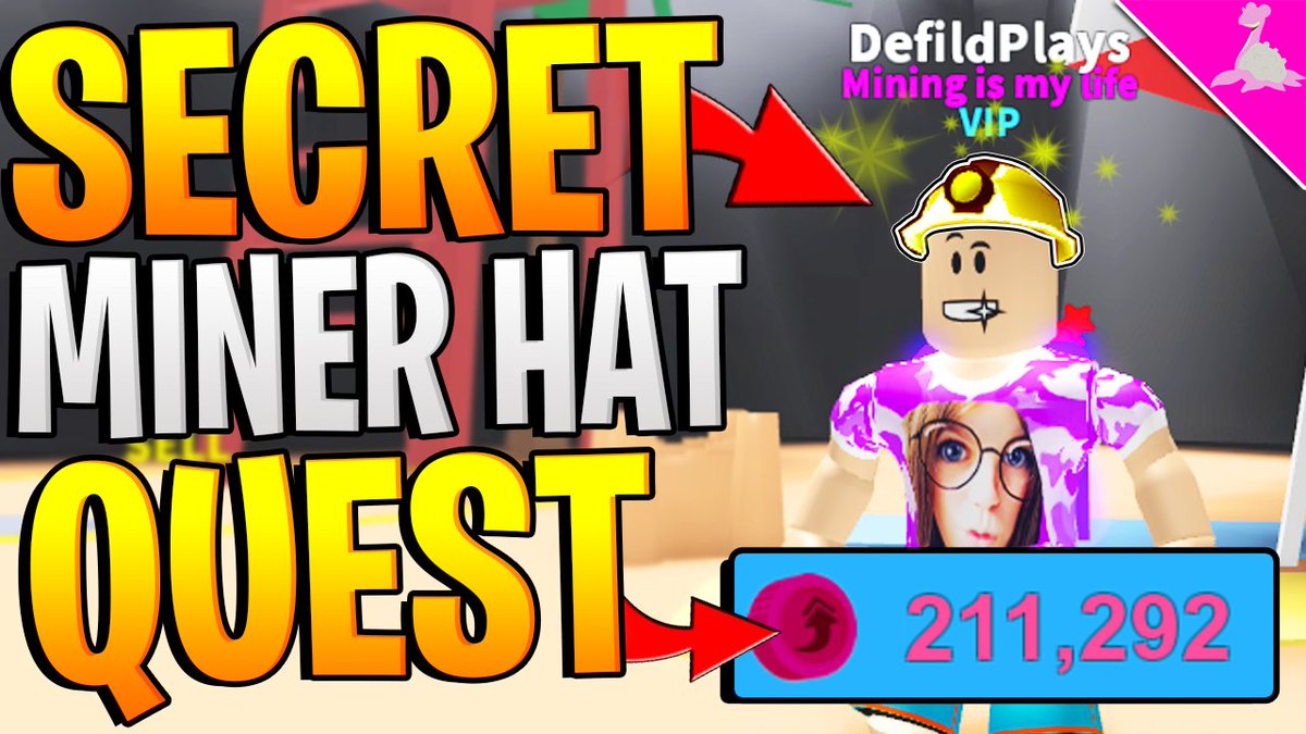 Defildplays On Twitter Secret Miners Helmet In Roblox Mining - secret miners helmet in roblox mining simulator we show how to get it as well new editing hype d link https www youtube com watch v sddptpwkhcu