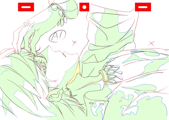 この辺り原画描きました。#FGO #FGO3周年 