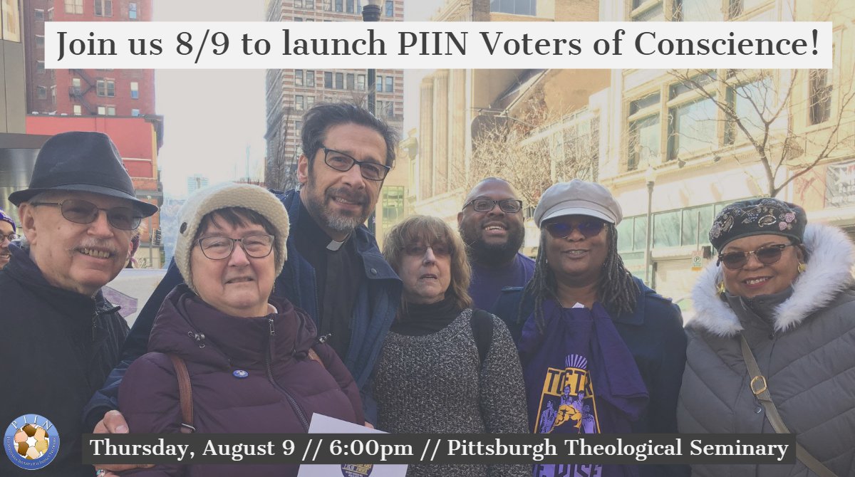 PIIN_SW's tweet image. Join us Thursday as we launch our PIIN Voters of Conscience Political Program! All people of faith committed to connecting their convictions to the electoral process are invited to attend.