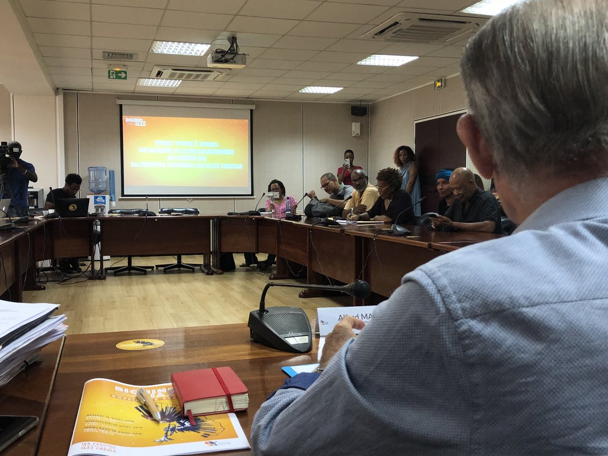 CTM_Martinique's tweet photo. Conférence de presse de @Biguinejazz Festival à la @CTM_Martinique https://t.co/8nnEUkGKAq