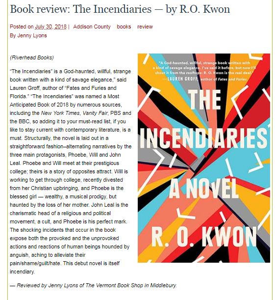 vtbookshop's tweet photo. #incendiaries @rokwon via @addyindy https://t.co/YarBMOa5eo