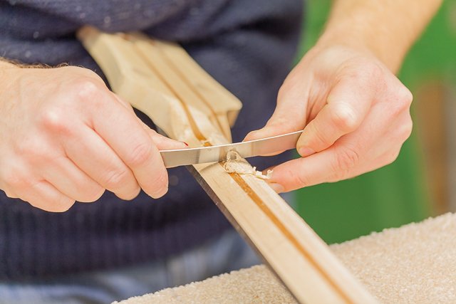Planeing, sawing, routing, filing, carving and sanding. Just some of the many processes, all done by hand, that go into making each Wal neck.