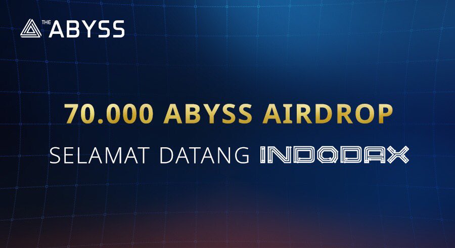TheAbyss's tweet photo. #TheAbyss meluncurkan bonus khusus #Airdrop untuk merayakan listing di #Indodax #exchange (@IndodaxOfficial). 70.000 token $ABYSS akan didistribusikan di antara semua peserta yang mengikuti langkah-langkah sesuai instruksi. 

Bergabung sekarang: https://t.co/Z48Styoo6h https://t.co/Bkfgw4d9s2