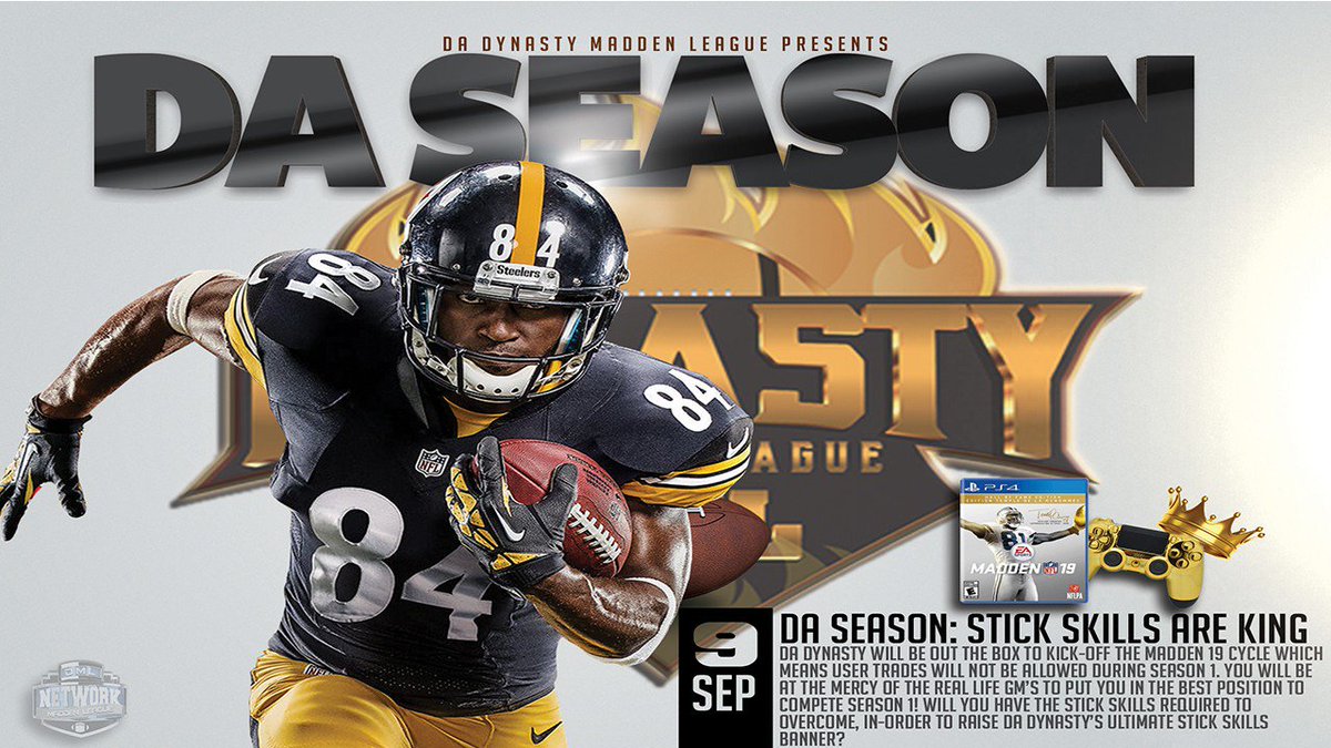 DaDYNASTYCFM's tweet photo. Da Season starts Sep 9th 1pm est..Sticks Skills are King season 1 as user trades will not be allowed. Everyone will be at the mercy of the real word GM's pre-season moves to compete for Da Ultimate Stick Skills Gold Banner #OutDaBox #StickSkillsMatter @leaguecrawler https://t.co/PKmW1tPZyi