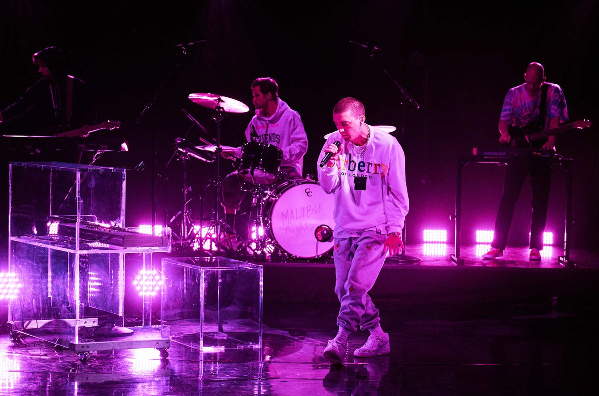 billboard's tweet photo. LANY tap softer side with dramatic performance of "Thru These Tears" on "Late Late Show" https://t.co/OAvduTz0Ei https://t.co/ZRsZMA6GiK