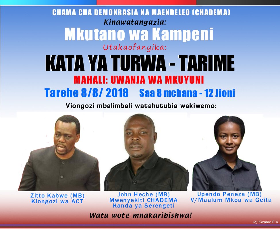juliusmassabo's tweet photo. There Is This One Combination ya @ACTwazalendo Na @ChademaMedia Nimeipenda Bureeeee Hapa Ni Nondo juu ya Nondo Bampa To Bampa cc @UpendoPeneza @HecheJohn @zittokabwe
#DeFront https://t.co/t5DFrqgR0t