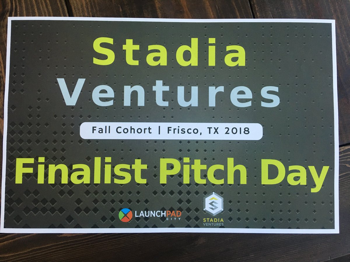 launchpadcity's tweet photo. "We are committed to Sports and Sports Innovation in Frisco." Words from Frisco Mayor @JeffCheney as he welcomes the groups of Investors, sports &amp; #eSports executives and #entrepreneurs to the @stadiaventures Finalist Pitch Day at @launchpadcity . #SportsCityUSA #VentureCapital https://t.co/cLbN2SVLfc