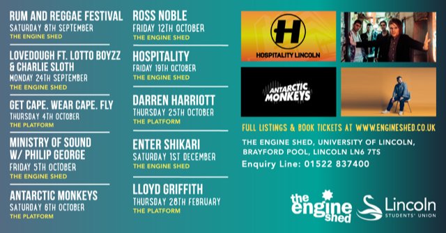 engineshed's tweet photo. ★★★ COMPETITION TIME ★★★

Fancy winning a pair of tickets to your choice of show below?!

For your chance to win, simply:

1) Follow our brand new club night, @AnthemLinc 
2) RT this tweet

Competition closes this Friday at 12pm. https://t.co/H3TiRwzdPr