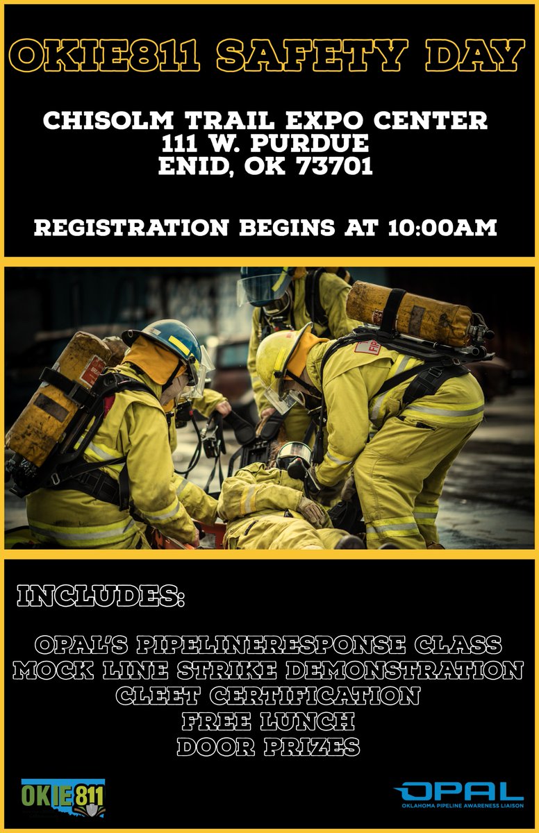 OPAL_Liaison's tweet photo. Don't miss the next @OKIE_811 Safety Day; Wednesday, August 15th! Register Today at https://t.co/PuvBIGQwcc! #OPAL #OKIE811 #DigSafe #DamagePrevention #Call811 #SafeDigging https://t.co/DWKDNnKj3o