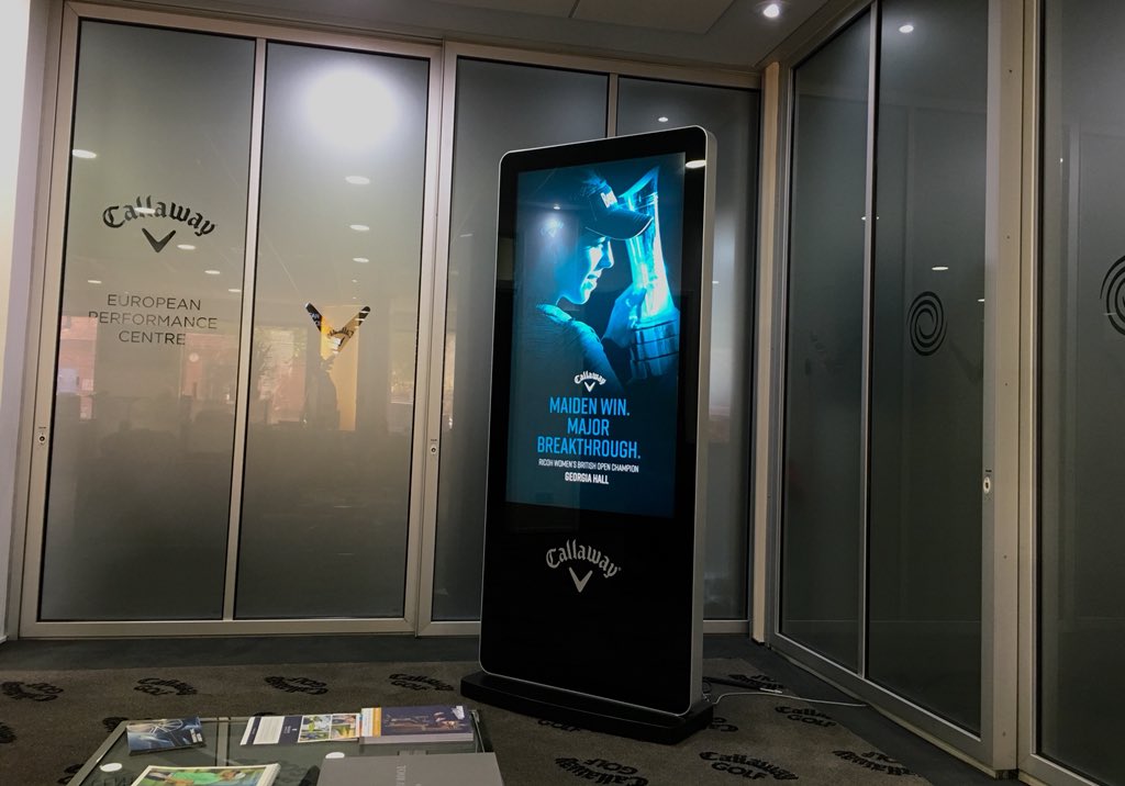 CallawayGolfEU's tweet image. Our visitors to HQ are now greeted by the @RICOHWomensBrit Champion 🇬🇧🏆 😉 @georgiahall96 #RWBO #TeamCallaway