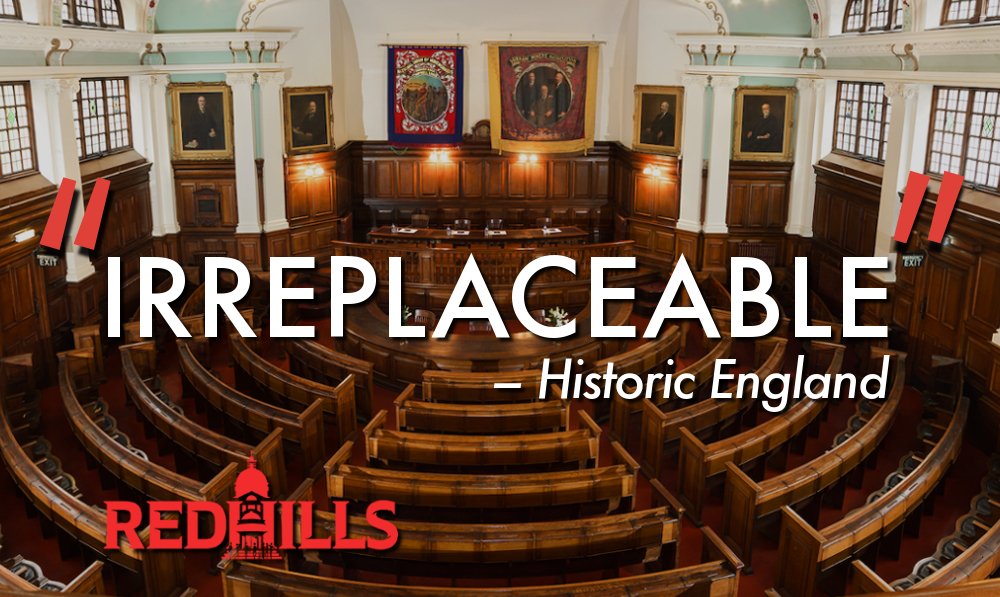 RedhillsDurham's tweet photo. Delighted that the importance of @RedhillsDurham has been recognised by @HistoricEngland

The Pitman's Parliament has been ranked alongside the Palace of Westminster as one of England's 'irreplaceable' buildings. #100Places 

Read more here: https://t.co/qNRPyrZ0ak https://t.co/amr8GQlrRh