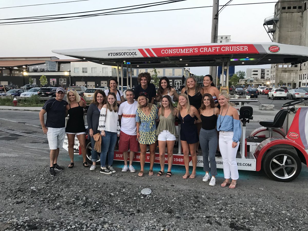 No helmet required! Our 15 passenger MegaCycles are the perfect choice for any fun occasion! Summer is ending soon! Book your ride today! #BuffalosBeerBike