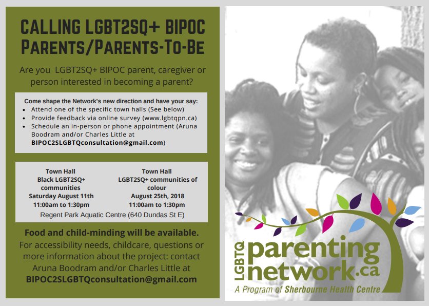 shctoronto's tweet photo. Spread the word! The LGBTQ Parenting Network is calling all Black, Indigenous and People of Colour parents/parents-to-be to help shape the Network’s new direction. Attend one of our town halls this August, share your feedback online or book an appointment with our facilitators! https://t.co/kwNtDmZafC