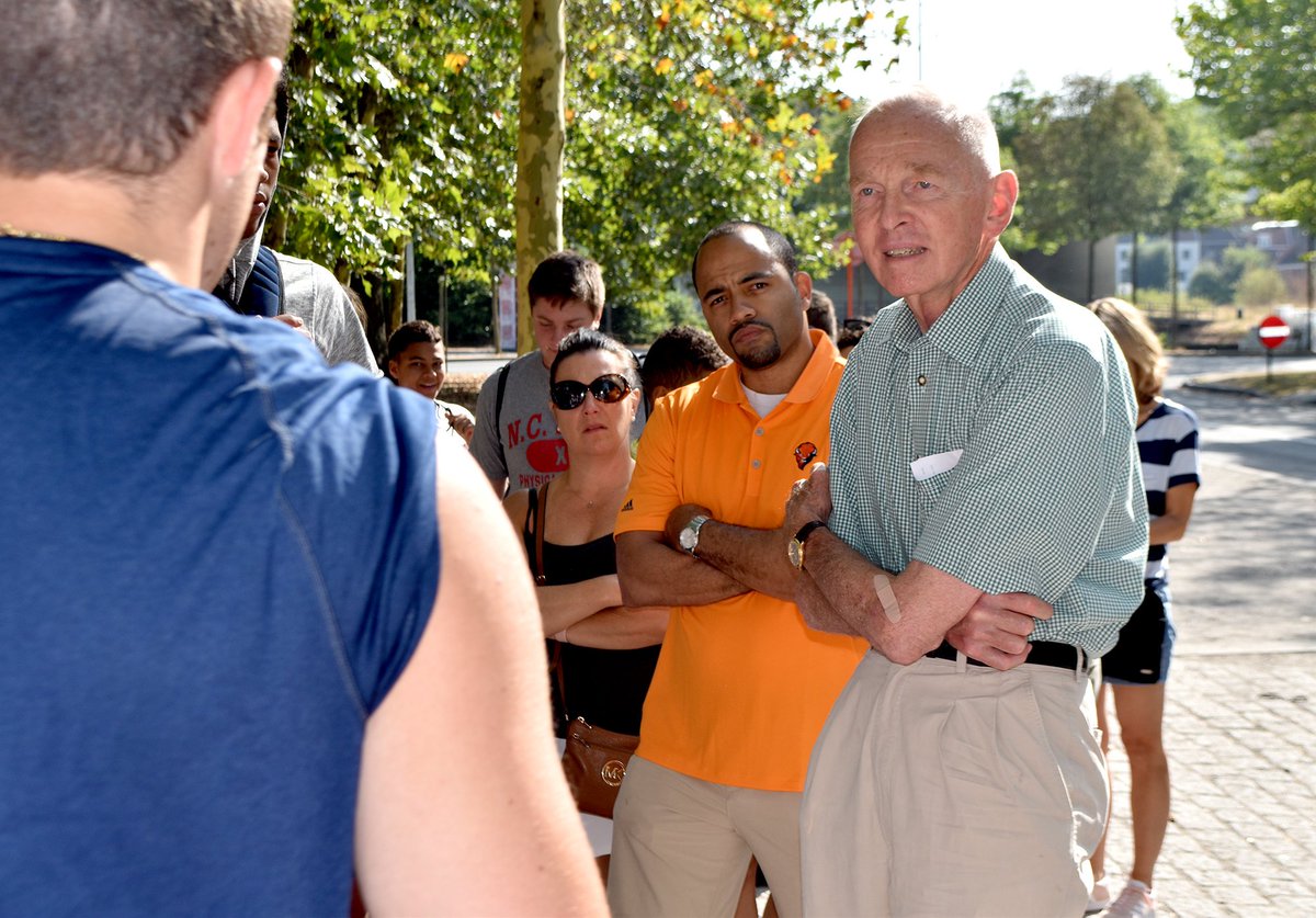 TruaxBucknellAD's tweet photo. Great to have Bill Dearstyne '62 join us (men's basketball) in Europe and address the team. Bucknell HOF swimmer, HOF supporter, and HOF passion! Thanks for all you do to support our student-athletes and our University. 👊 https://t.co/nO14mKSumX