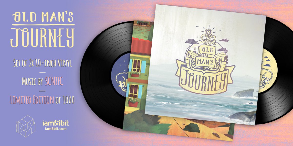 iam8bit's tweet photo. Our Next Limited Edition Vinyl is... the lush, gorgeous, majestic &amp; magical soundtrack to Old Man's Journey by @scntfc. This deluxe set features 2 x 10-inch records, a classic cloth-wrapped jacket and a postcard set. Only 1,000 available @ https://t.co/GX4uPn5qd3 https://t.co/sgiKa2iiPc