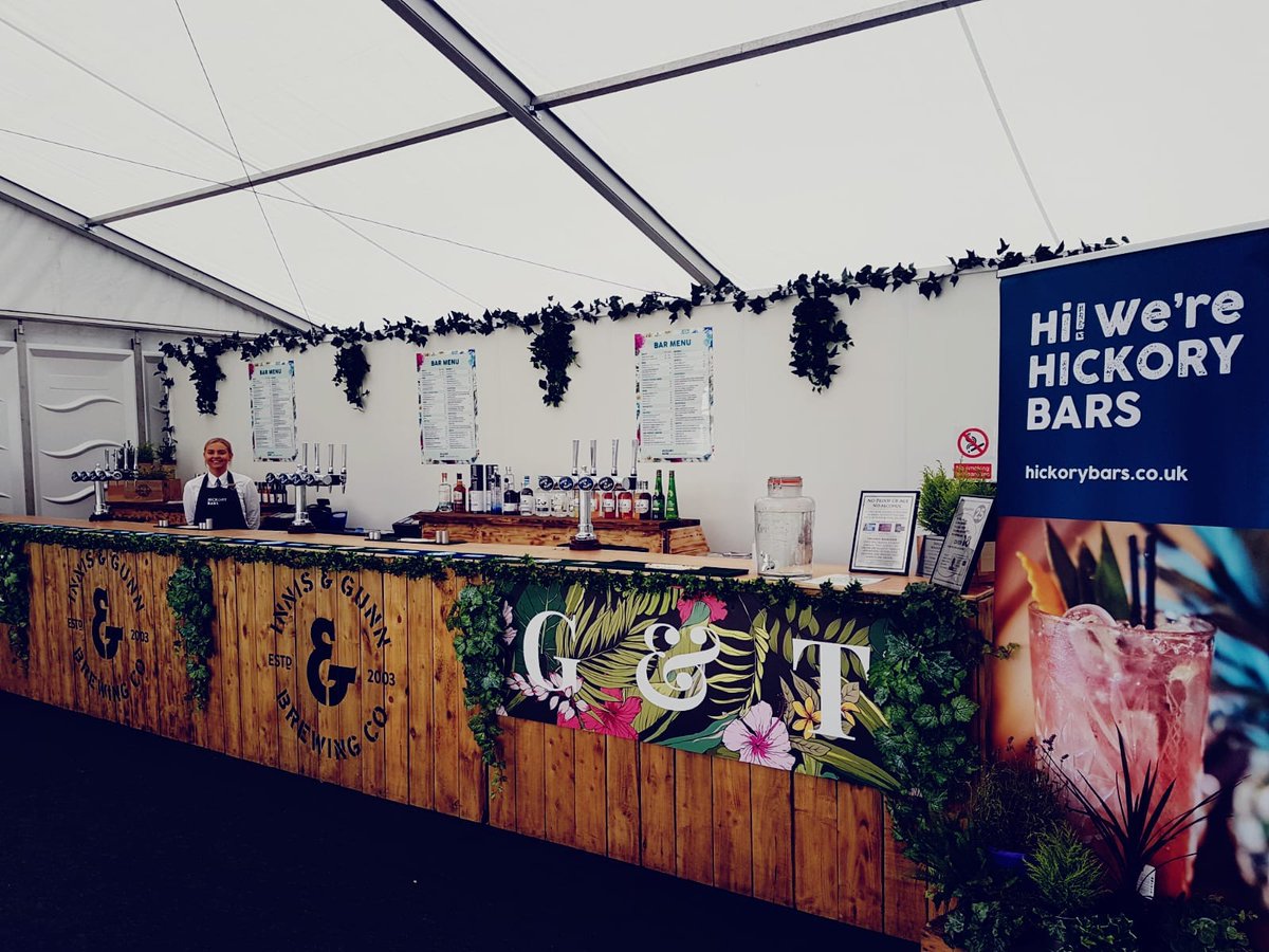 HickoryBars's tweet photo. Our bar is set, the pints are ready to pour and the gin is ready for garnish. Come say 'Hi' if you're at Gleneagles and enjoy a drink or two! https://t.co/scrljWZTXo