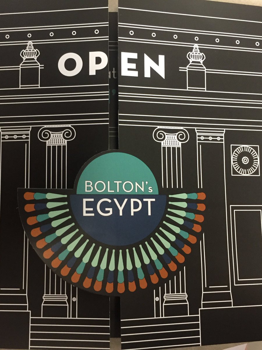 I’m very excited about this! Look. I’ve got my invitation to the opening of #BoltonsEgypt