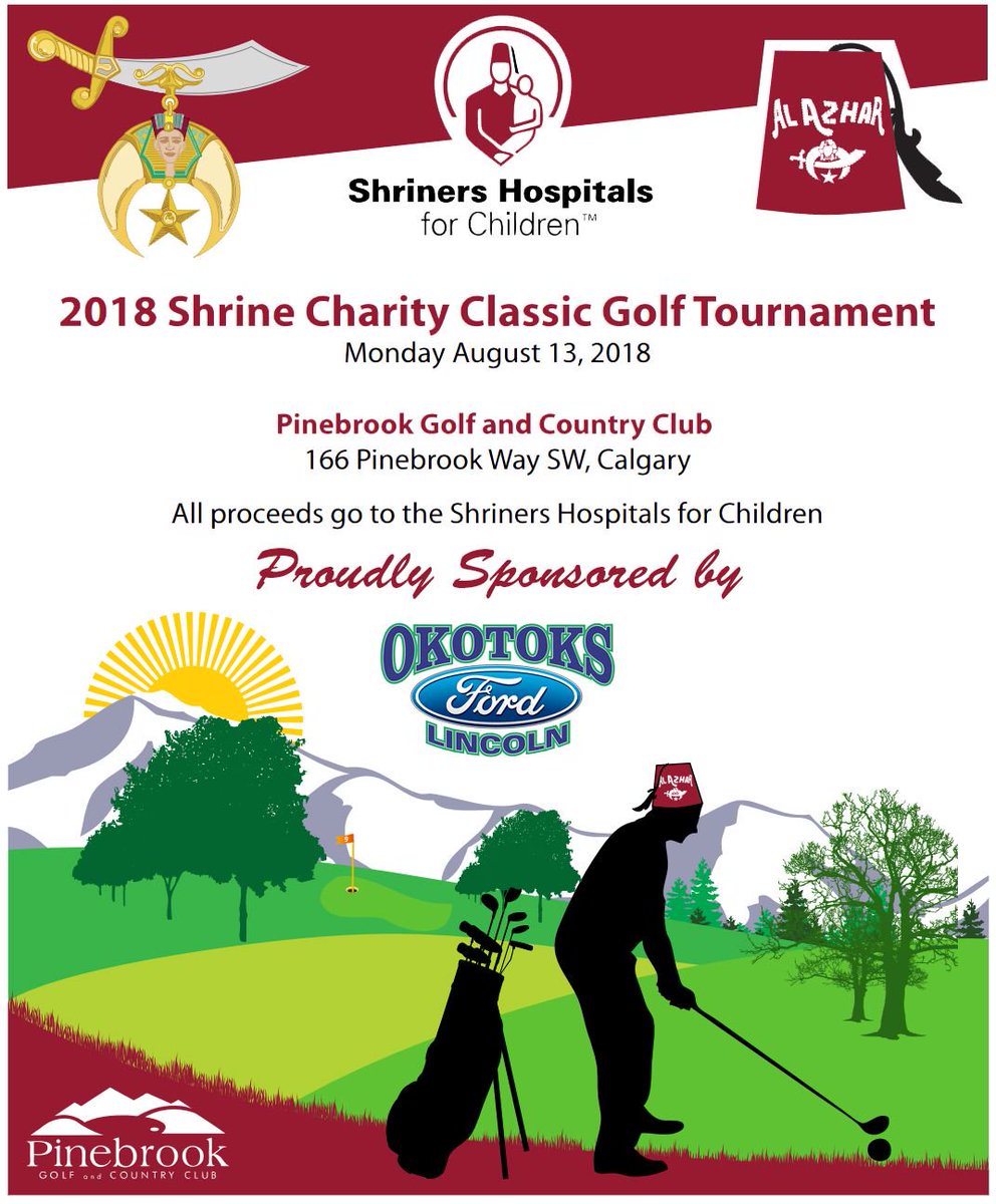 Okotoks Ford Lincoln is proud to sponsor the Al Azhar Shriners' Charity Classic Golf Tournament taking place this coming Monday at Pinebrook Golf &amp; Country Club