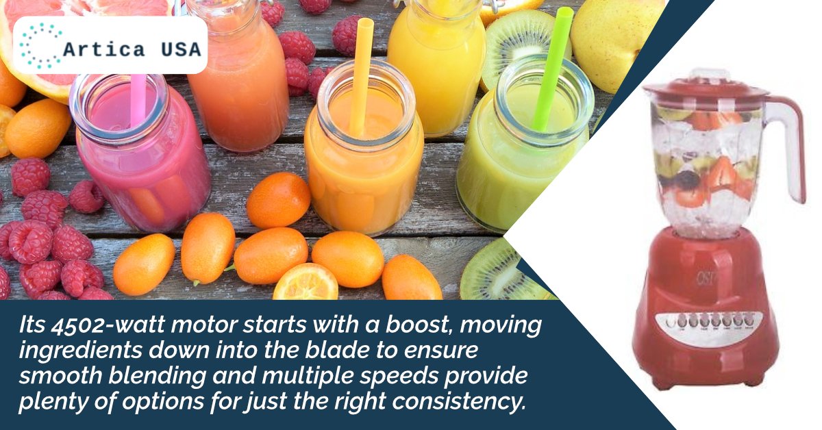 ArticaUSA1's tweet image. Its 4502-watt motor starts with a boost, moving ingredients down into the blade to ensure smooth blending and multiple speeds provide plenty of options for just the right consistency. goo.gl/26dzjq
#speedblender #powerfulblender #versatile #delicious #meals