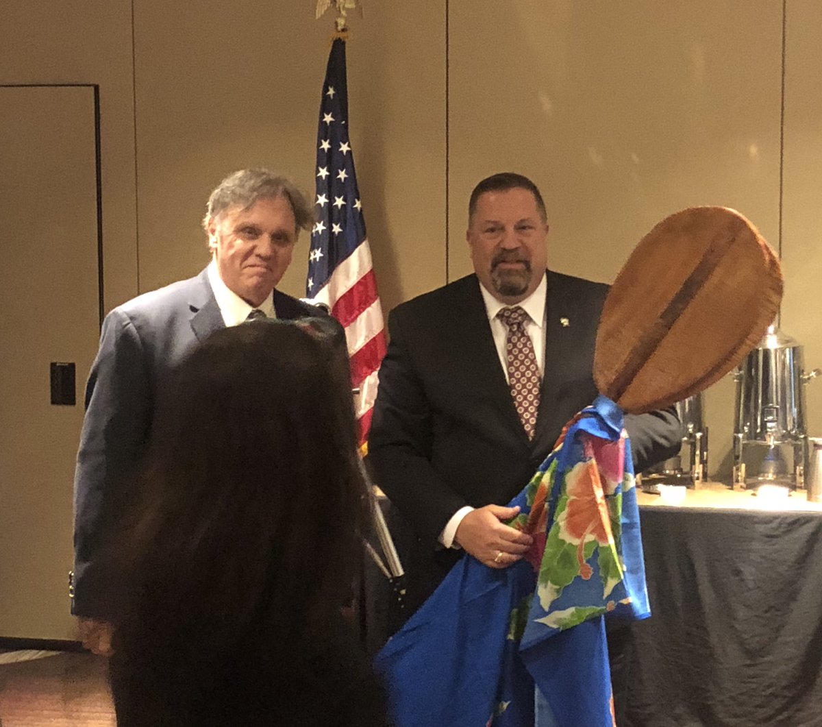 A touching  moment at the <a href="/IATSE/">IATSE // #IASolidarity</a> #NYC GEB as reps from #IA665 Hawaii present <a href="/matthewloeb/">Matthew D. Loeb</a>  with a symbol of rare leadership providing direction and strength to rudder and drive our alliance. These oars will span the entire jurisdiction <a href="/IATSECANADA/">IATSE Canada 🇨🇦</a> #IATSE125 #Aloha  #Mahalo