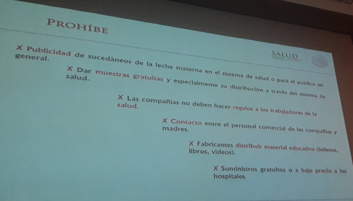 anna_larr's tweet photo. El #CICSLM Código Internacional de @WHO prohibe que las industrias den muestras gratuitas de fórmulas artificiales, regalos y tengan contacto directo con las madres.
Necesitamos vigilar y sancionar sus violaciones https://t.co/f5LmlSxUvb