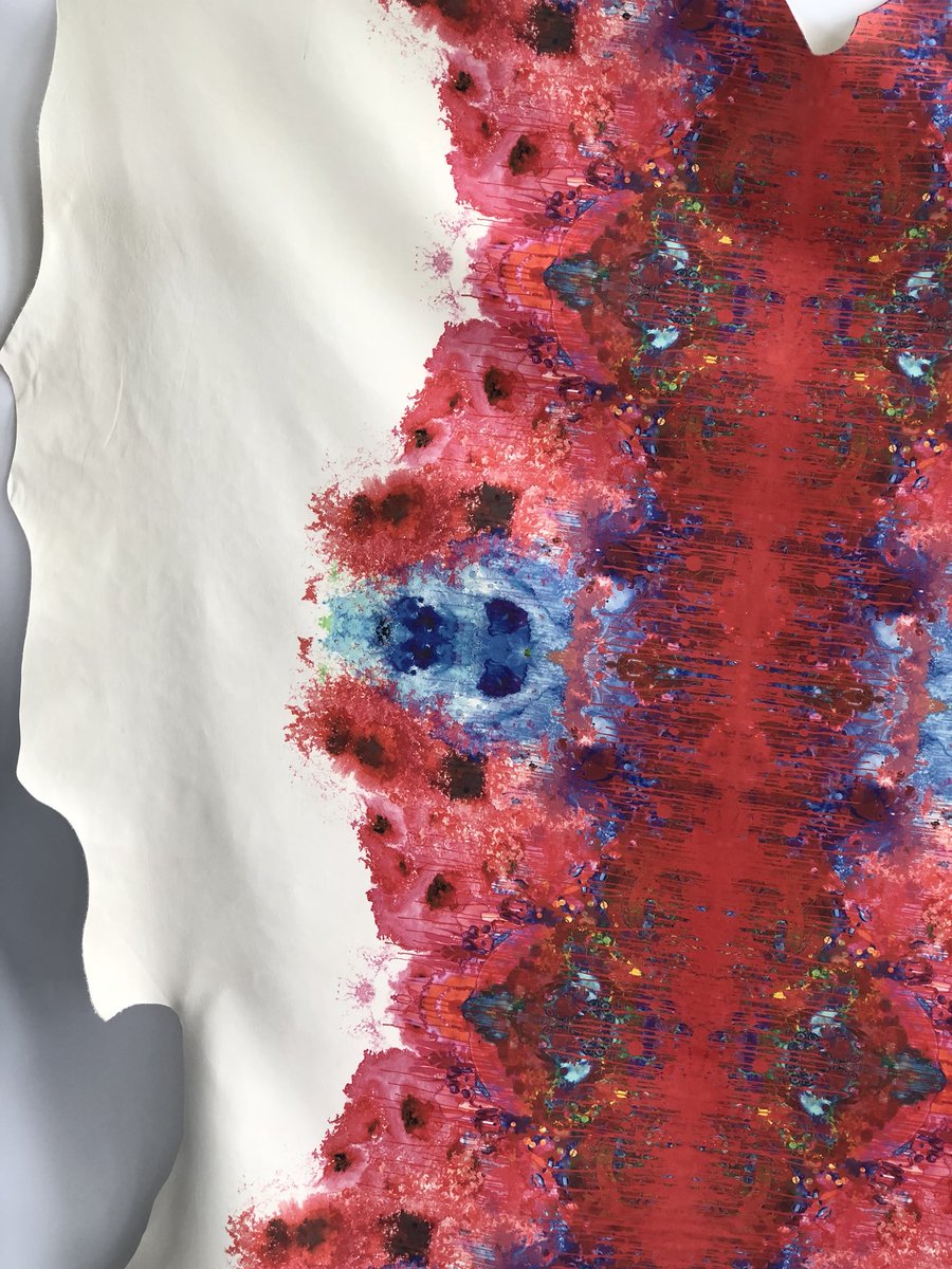 TBeasties's tweet image. We have collaborated with leather expert @BillAmberg along with a number of other #designers for a collection of colourful #digitallyprinted hides.  All the hides will be on display as part of the #ElectroanalogueExhibition for the duration of #londondesignfestival 2018. #design