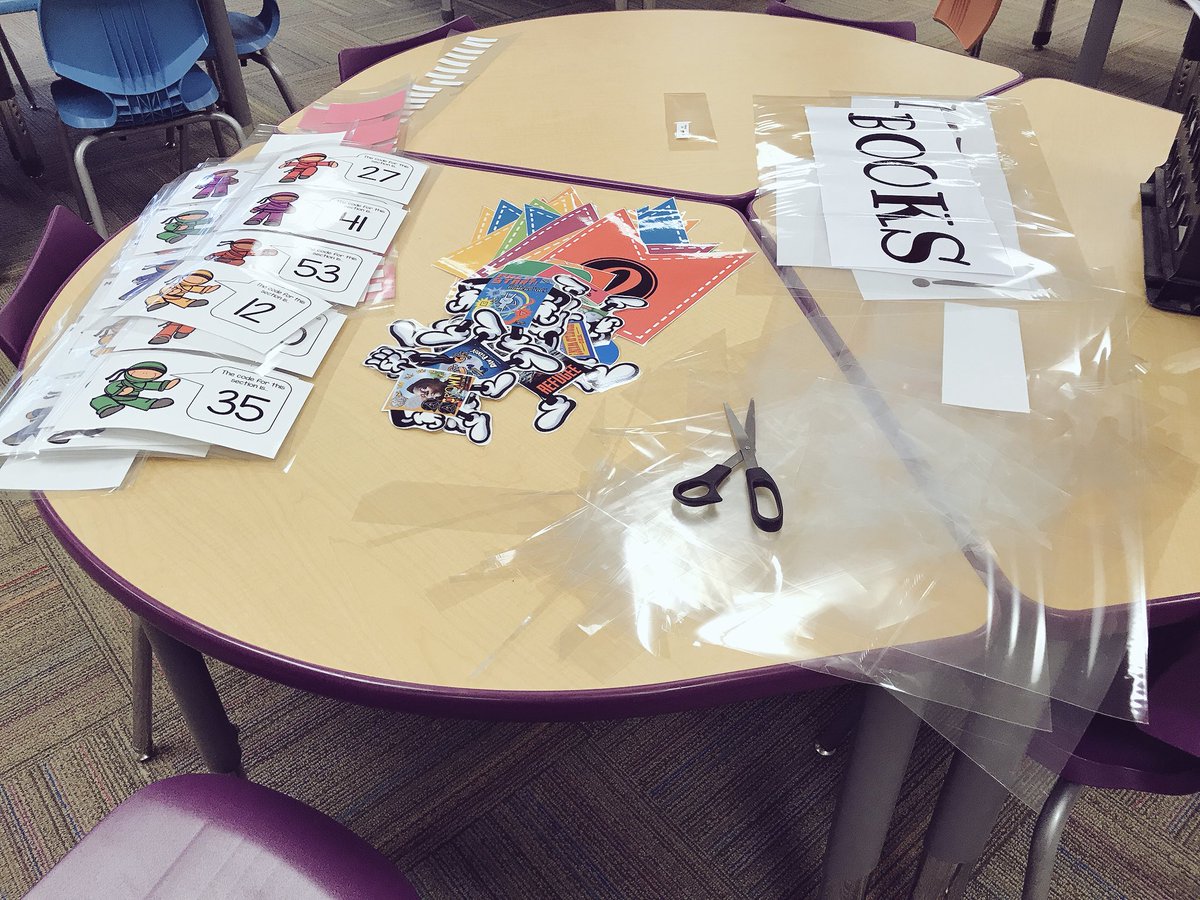 wes_library's tweet image. Scissor-sore fingers and little pieces of lamination that stick to everything can only mean it’s back to school season! #ItsWorthit #amidoneyet