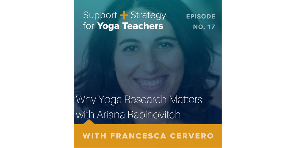 FCerveroYoga's tweet photo. On the Podcast: Ep. 17 Why Yoga Research Matters with Ariana Rabinovitch @arianayoganyc @yamresearch https://t.co/goCOUDsXun
#thementorsessions #supportandstrategy #yogateacher #yogateachermentor #privateyogateacher #privateyogalessons https://t.co/qgDWavvR1P