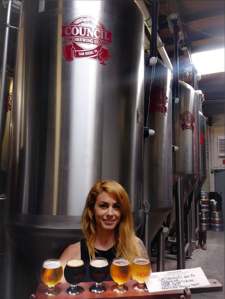 Candi's flight of the week: Day Drinking IPA: Dry, bubbly, and I ❤ trends. Aarrrr (Pirate's Breakfast): It's why I work here. Order in the Porter: Malty and Chocolaty. Gavel Drop: Because, Nelson! Beatitude w/ Prickly Pear: I like to finish with some fruity, tartness.