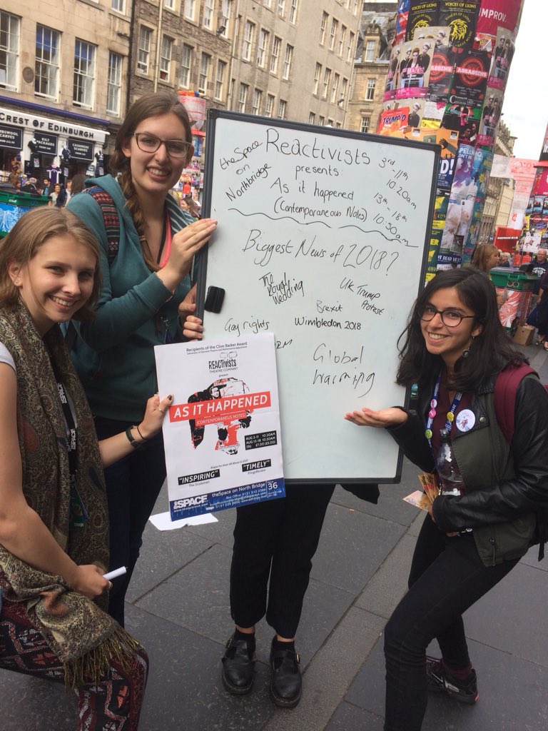 ReactivistsCo's tweet photo. Thank you @PlasterCastThtr for telling us your biggest news story of 2018. Our cast and crew will be asking for your suggestions over the next week so look out for us! #keepreacting #intotheunknown https://t.co/y5iyZQyCo7