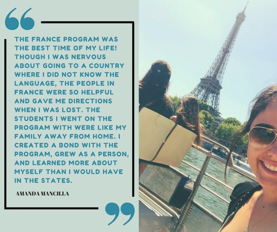 UofNO_INTL's tweet photo. Student Testimonial: Amanda Mancilla studied abroad in Montpellier, France ✈️ Interested in studying in France? Contact us! 😁
.
.
.
#unoproud #unoabroad #privateersabroad #discover #travel #fun #studyandtravel https://t.co/YaHcYdjeb4
