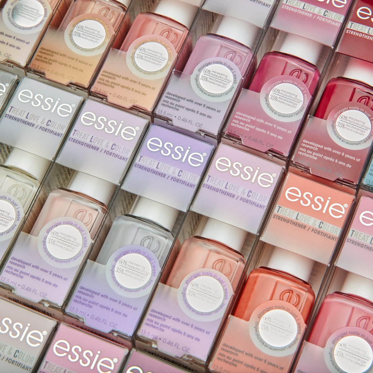 the 1st ever clinically proven caring nail polish essie's Treat Love &amp; Colour is already a fan favourite, with 4.2/5 consumer rating, and over 80 reviews! discover the shade that will have you loving it too! #essielove amzn.to/2O2rIK0