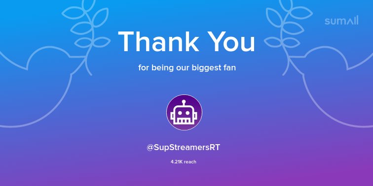 ToastyStreaming's tweet photo. Our biggest fans this week: @SupStreamersRT. Thank you! via https://t.co/31G9VeySwg https://t.co/30uKPM10Sj